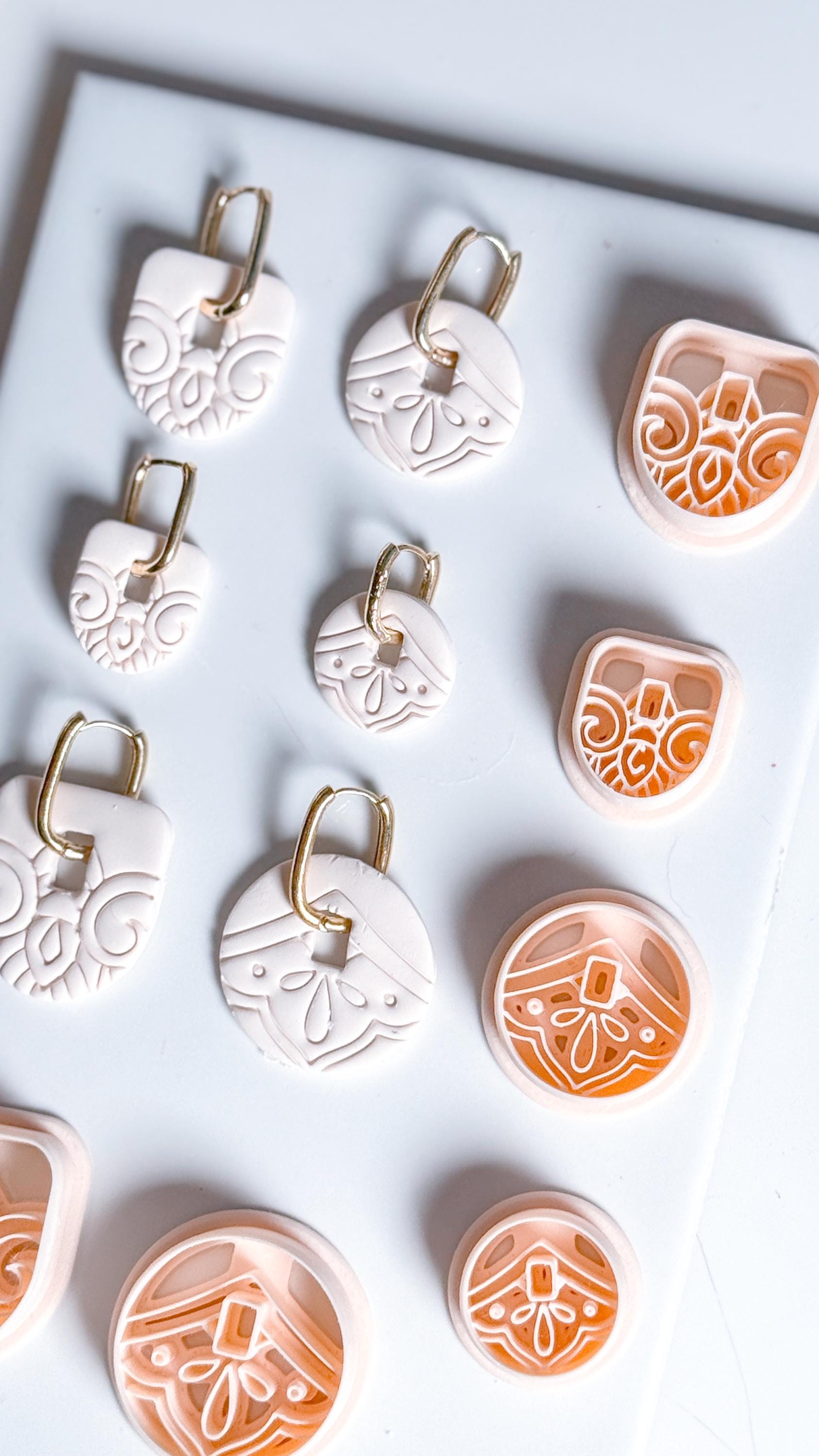 Hoop Charm Clay Cutters – Round and Arch Polymer Clay Earring Tool