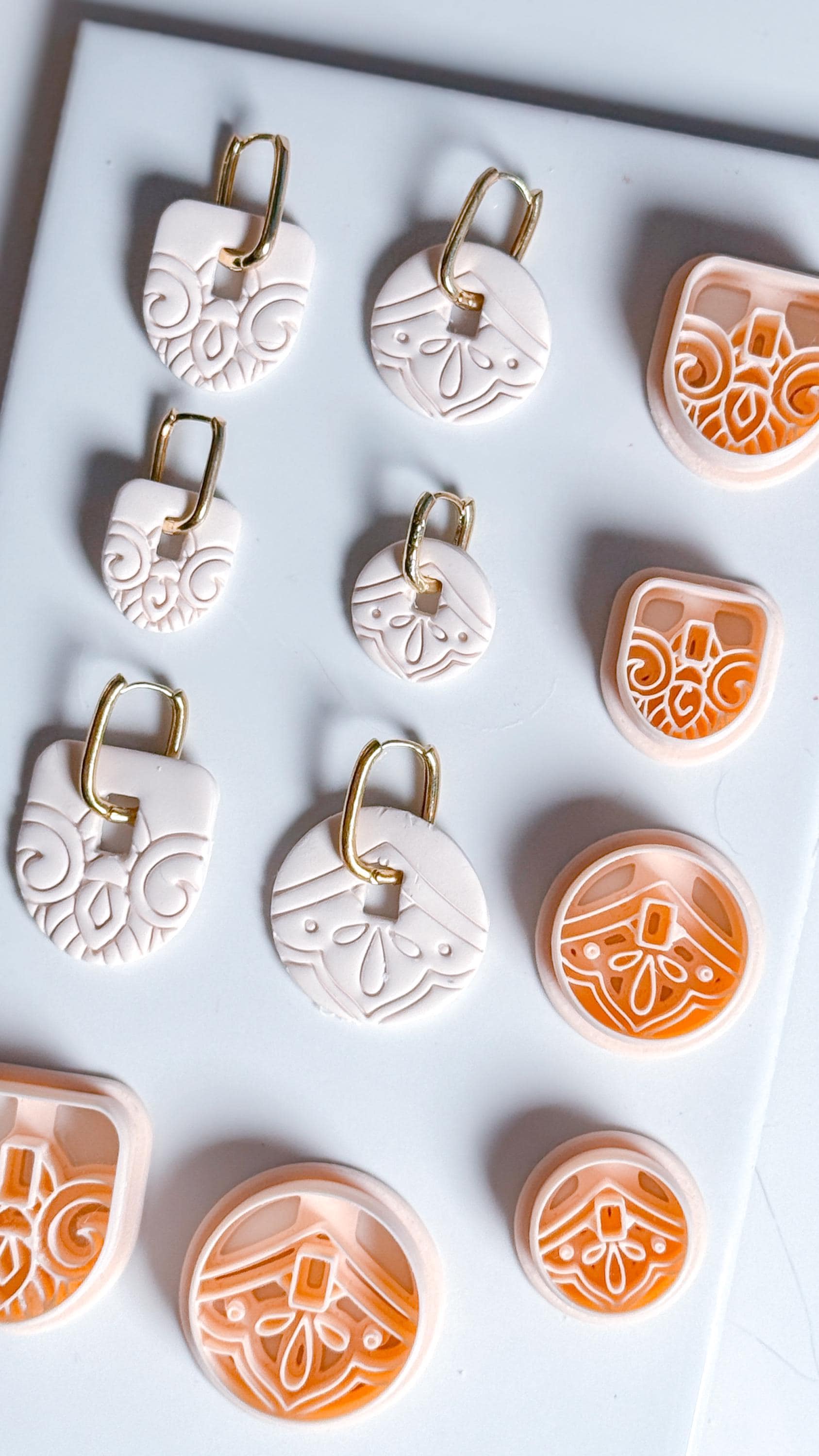 Hoop Charm Clay Cutters – Round and Arch Polymer Clay Earring Tool
