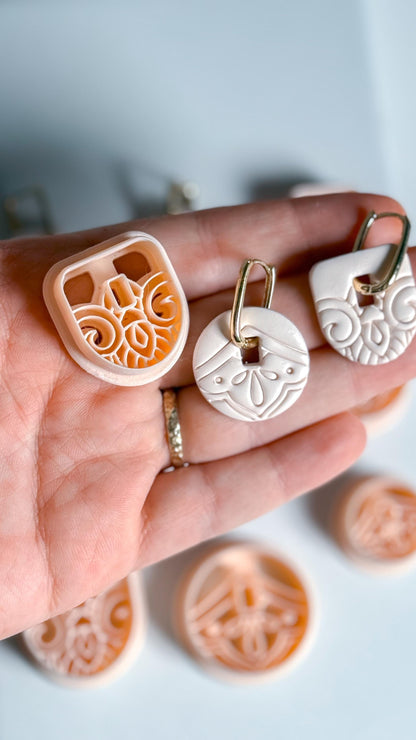 Hoop Charm Clay Cutters – Round and Arch Polymer Clay Earring Tool