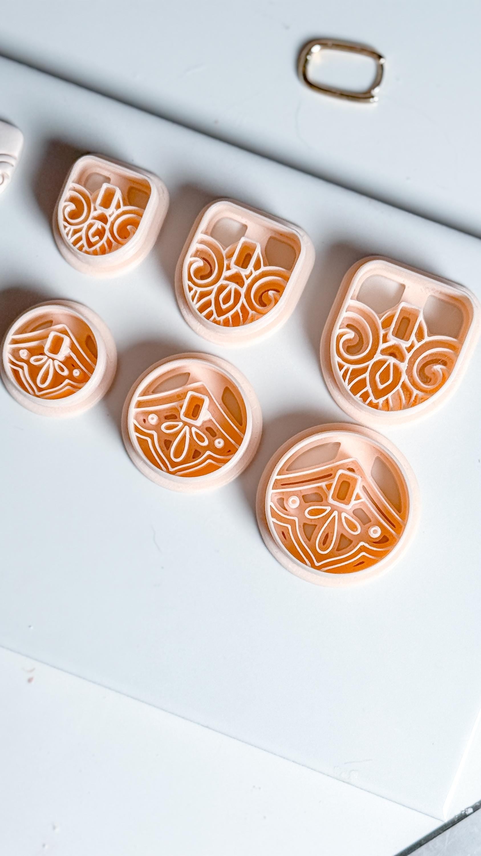 Hoop Charm Clay Cutters – Round and Arch Polymer Clay Earring Tool
