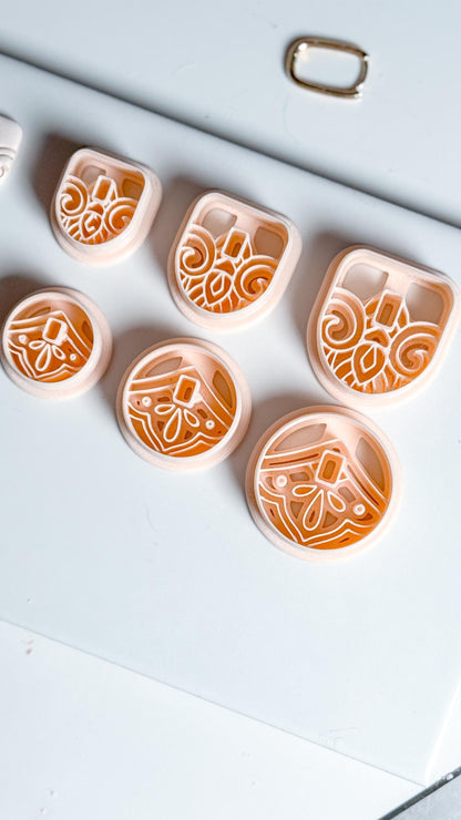 Hoop Charm Clay Cutters – Round and Arch Polymer Clay Earring Tool
