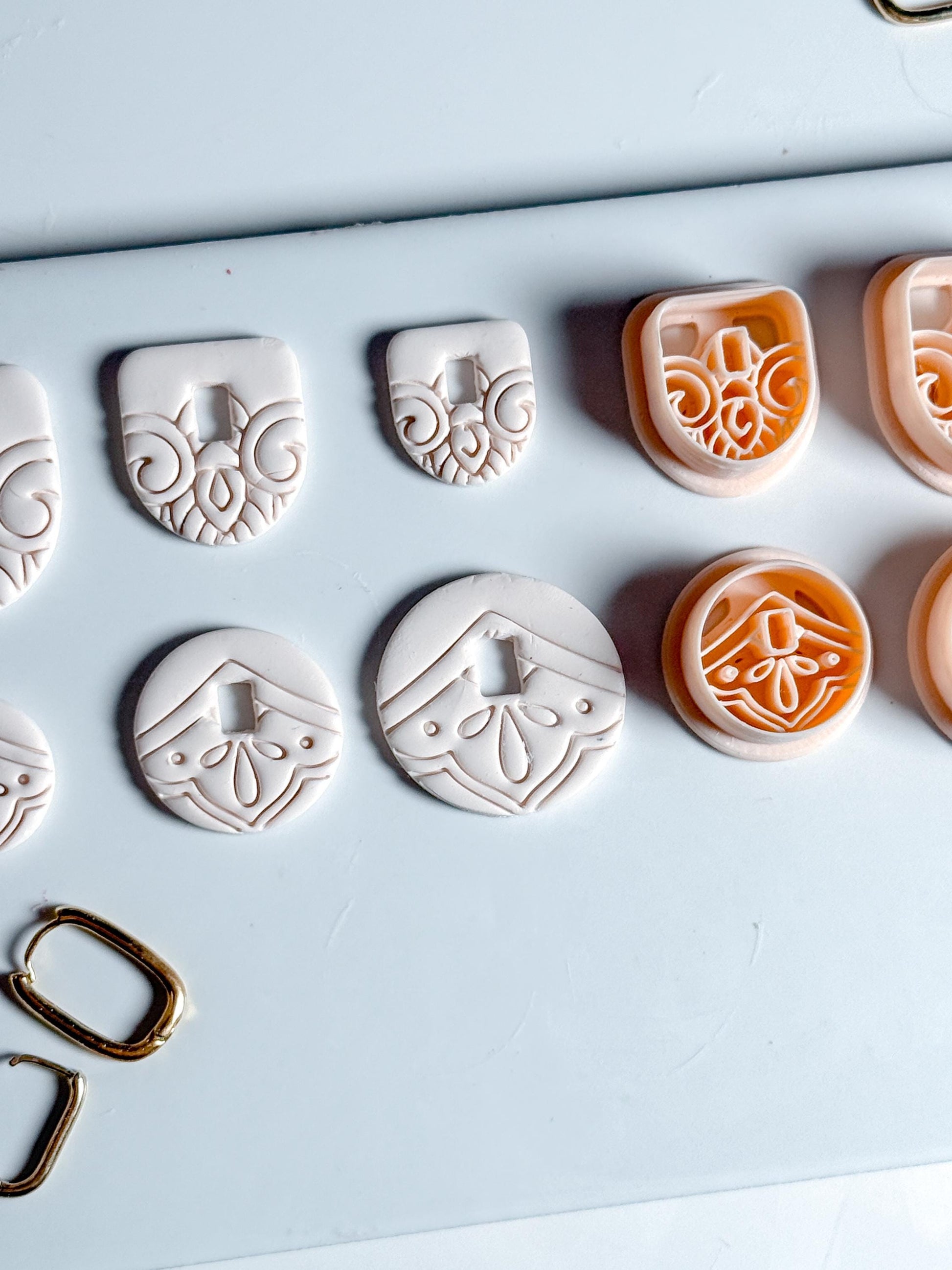 Hoop Charm Clay Cutters – Round and Arch Polymer Clay Earring Tool