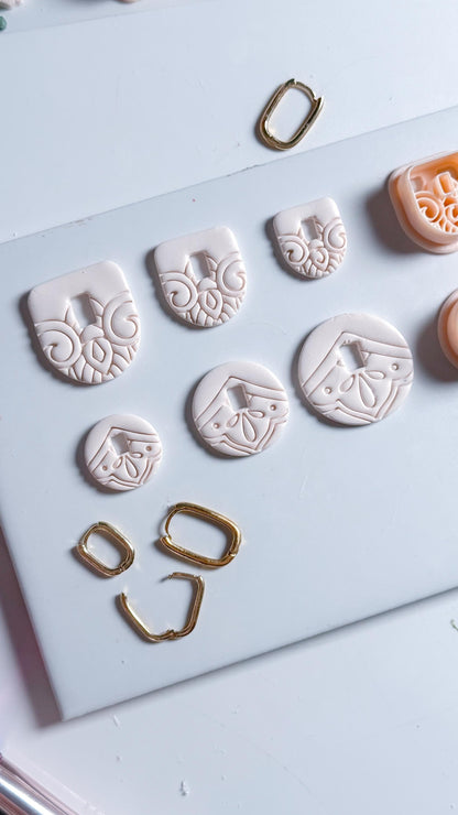 Hoop Charm Clay Cutters – Round and Arch Polymer Clay Earring Tool