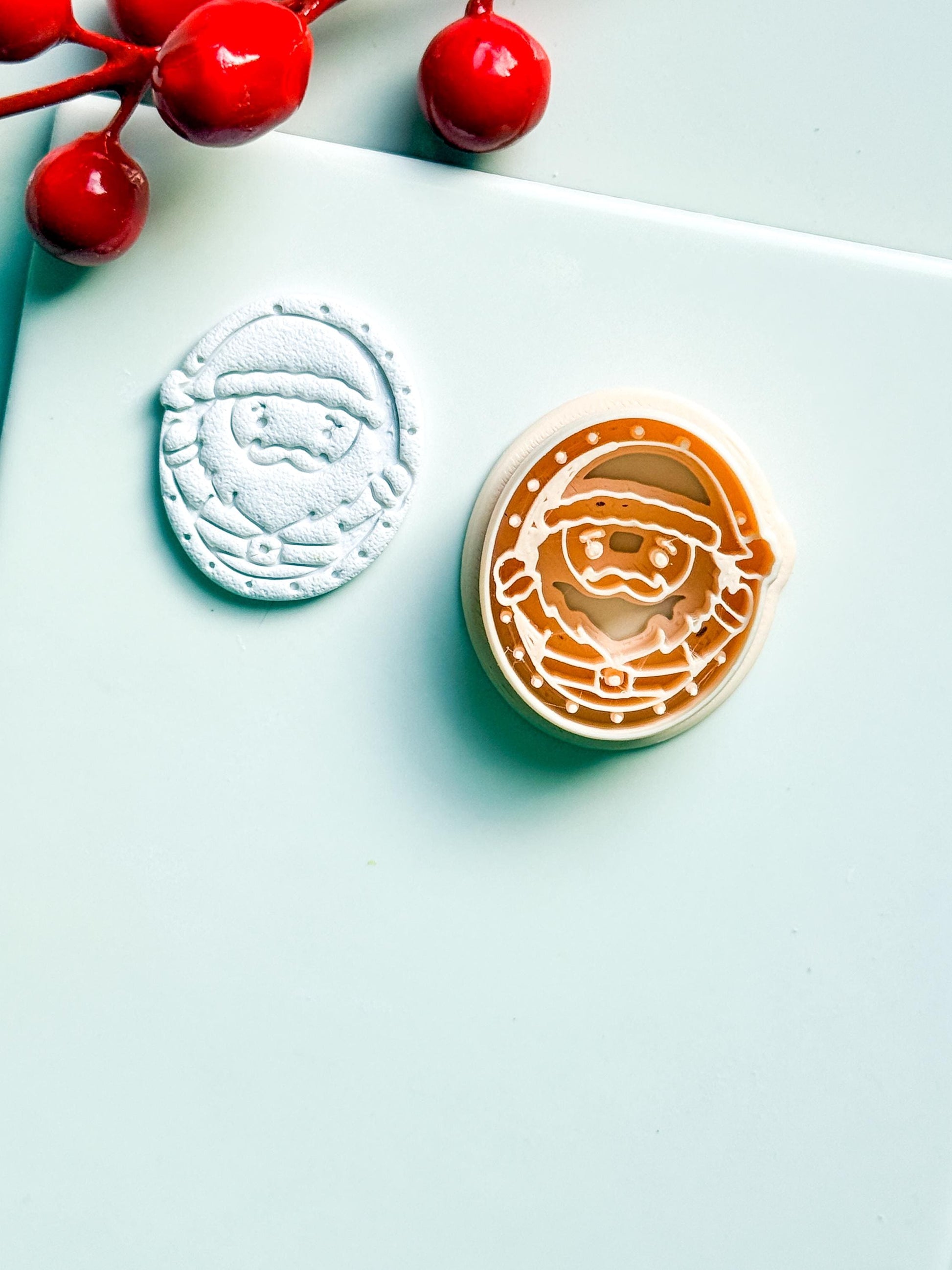 Jolly Santa Clay Cutter: Christmas Polymer Clay Tool