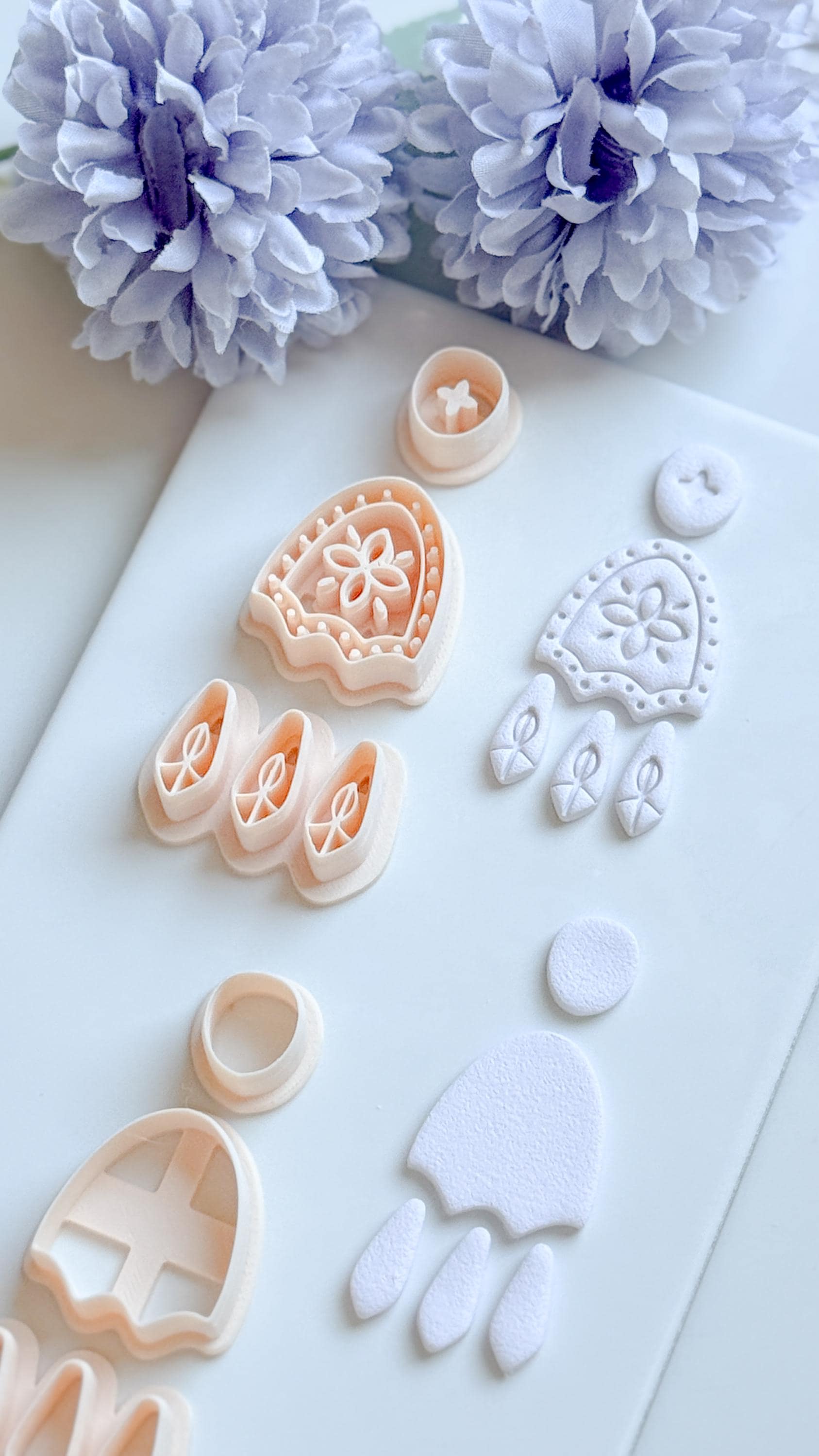 Folkbloom Clay Cutter Set: Floral and Plain Arch Duo
