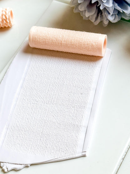 Fine Knit Embossing Roller – Linen Texture Roller for Polymer Clay