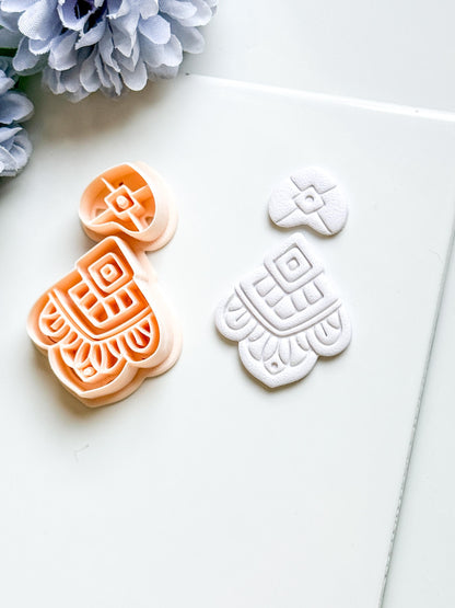 Elodie Clay Cutter: Layered Art Deco Polymer Clay Earring Shape