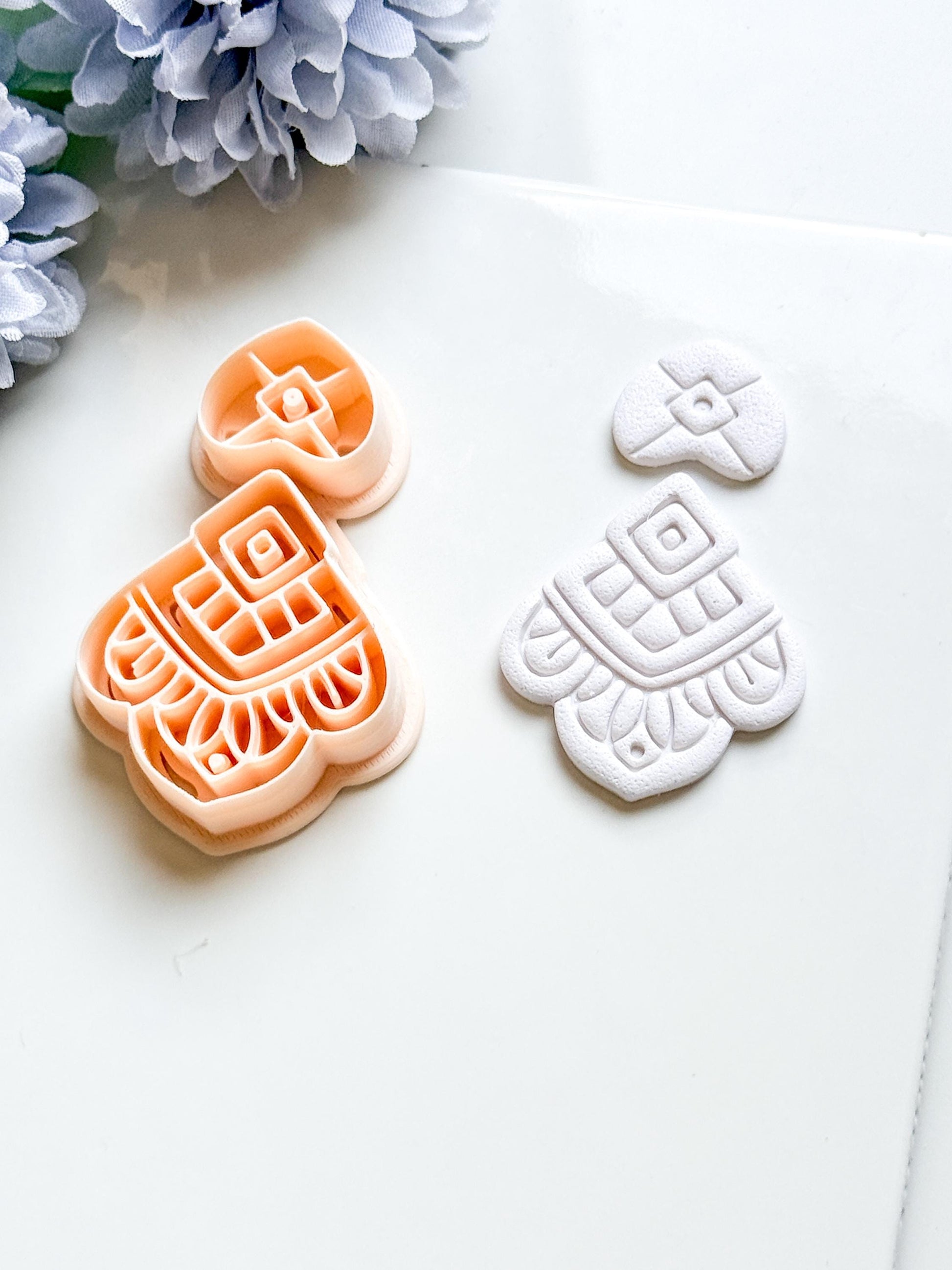 Elodie Clay Cutter: Layered Art Deco Polymer Clay Earring Shape