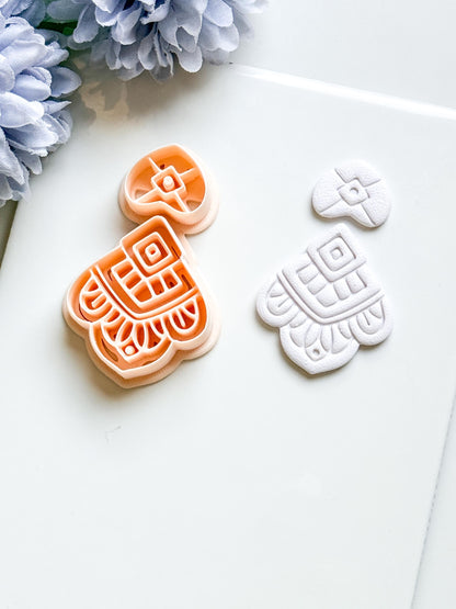 Elodie Clay Cutter: Layered Art Deco Polymer Clay Earring Shape