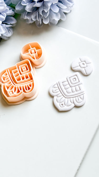 Elodie Clay Cutter: Layered Art Deco Polymer Clay Earring Shape