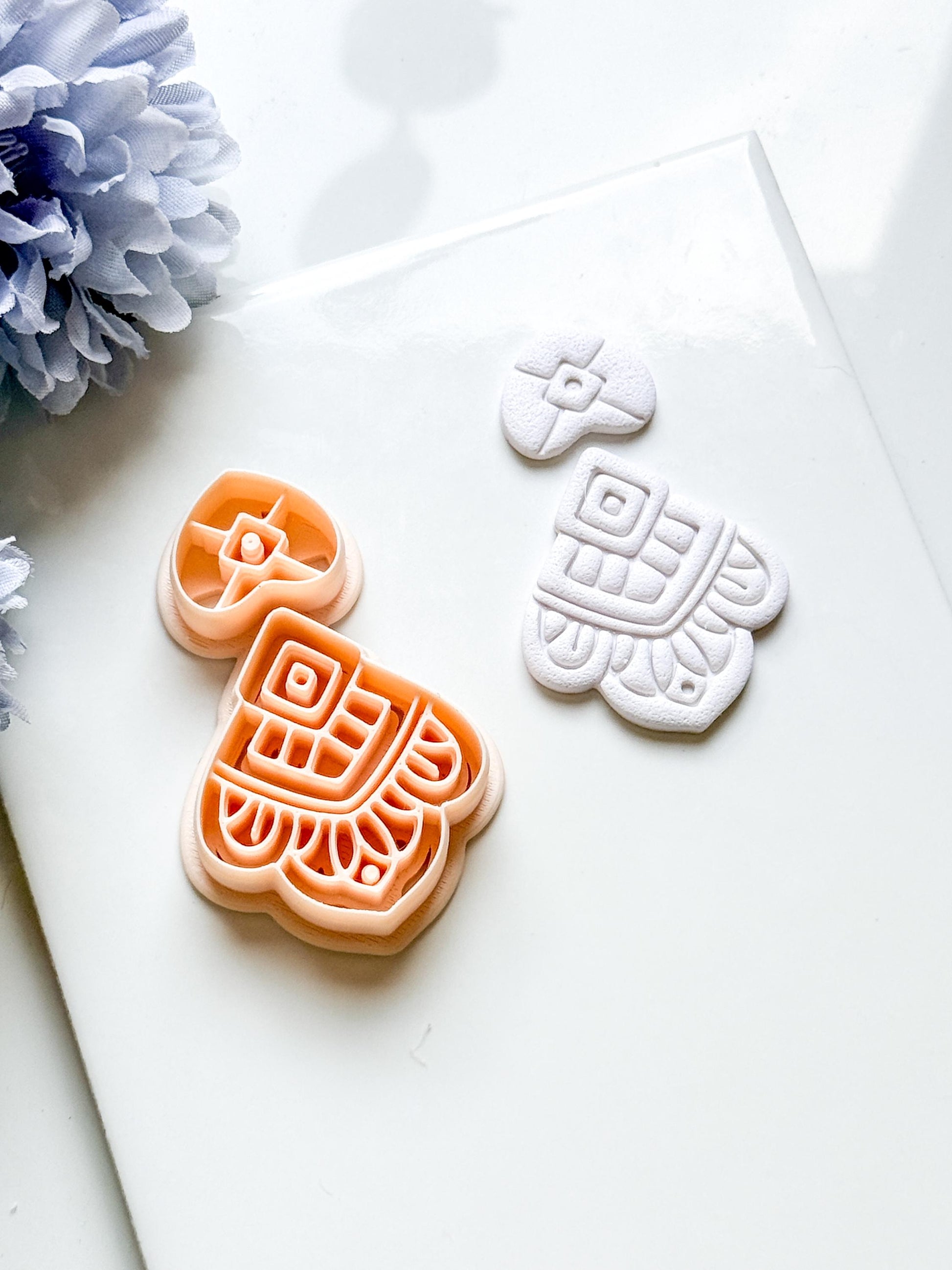 Elodie Clay Cutter: Layered Art Deco Polymer Clay Earring Shape