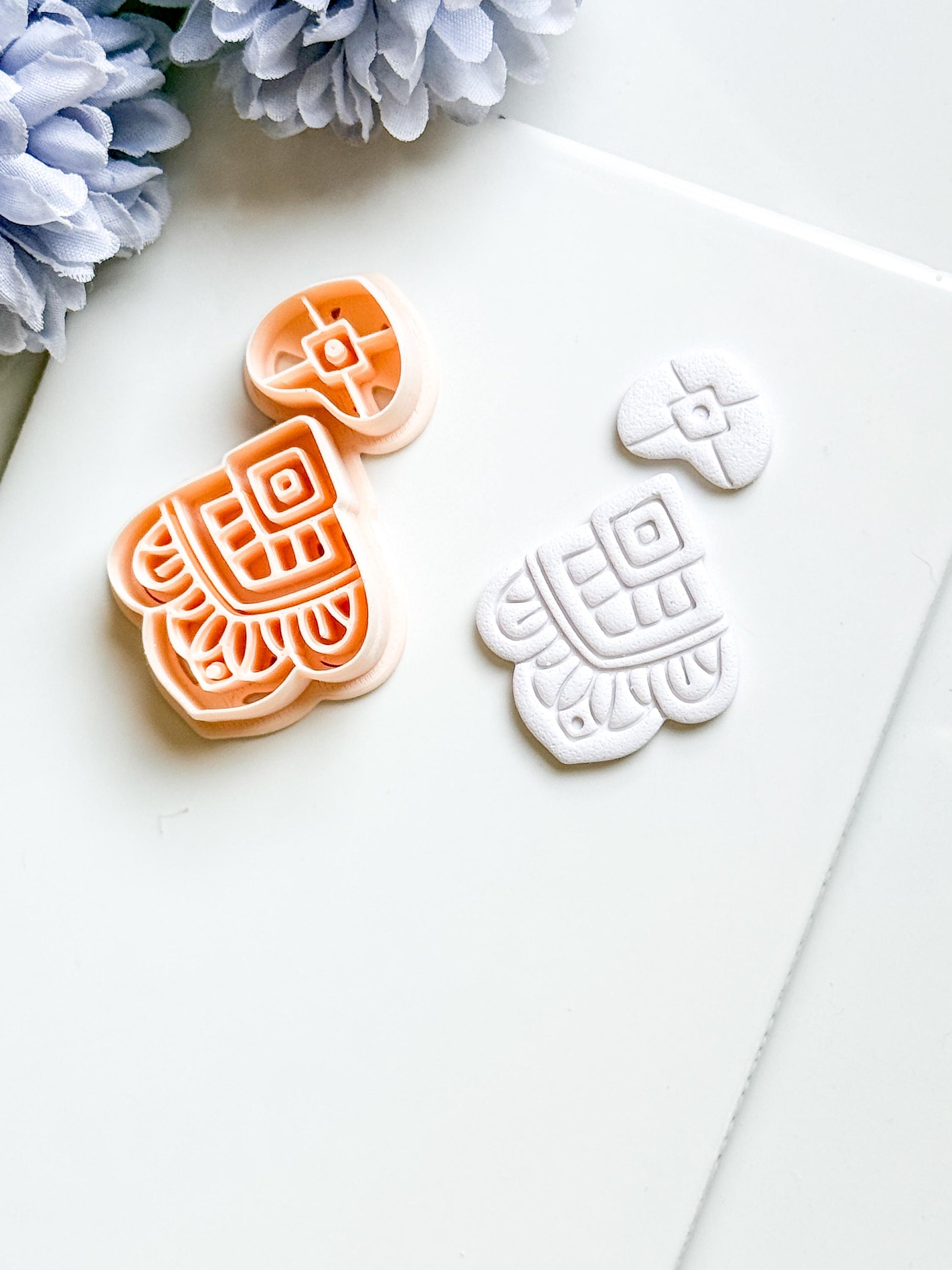Elodie Clay Cutter: Layered Art Deco Polymer Clay Earring Shape