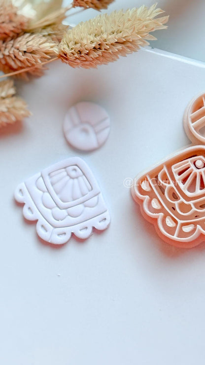 Mariel Clay Cutter: Layered Art Deco Polymer Clay Earring Shape