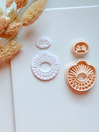 Romy Ray Clay Cutter: Sunburst Polymer Clay Earring Shapes