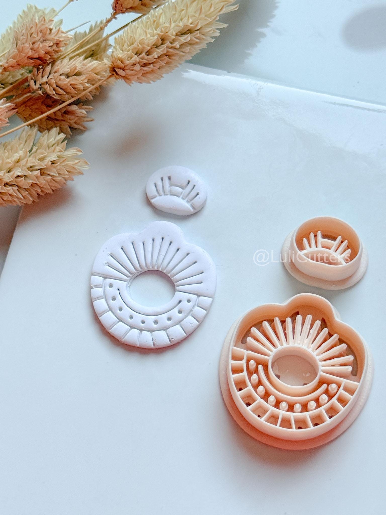 Romy Ray Clay Cutter: Sunburst Polymer Clay Earring Shapes