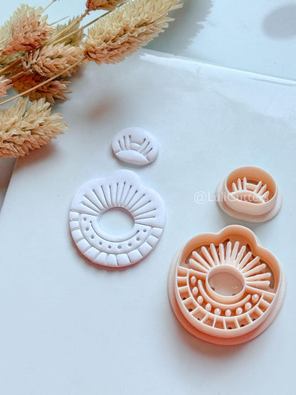 Romy Ray Clay Cutter: Sunburst Polymer Clay Earring Shapes