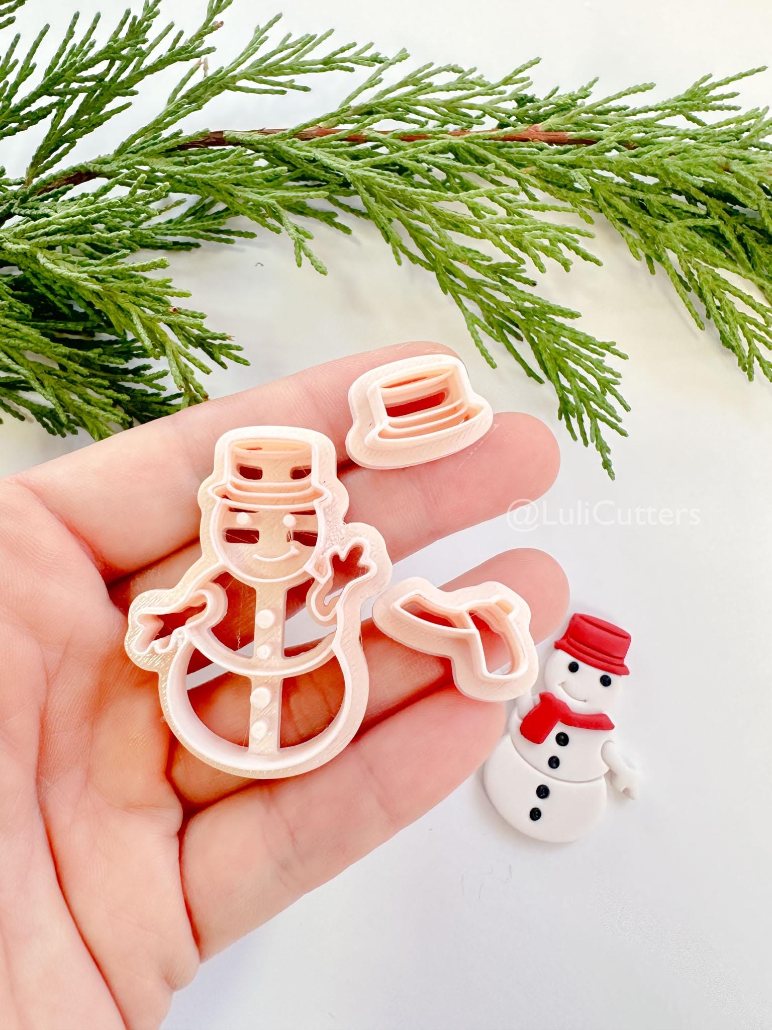 Chilly Chap Clay Cutter: Snowman Christmas Polymer Clay Tool