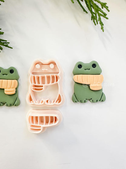 Glaci Hopper Clay Cutter: Winter Frog Polymer Clay Tool