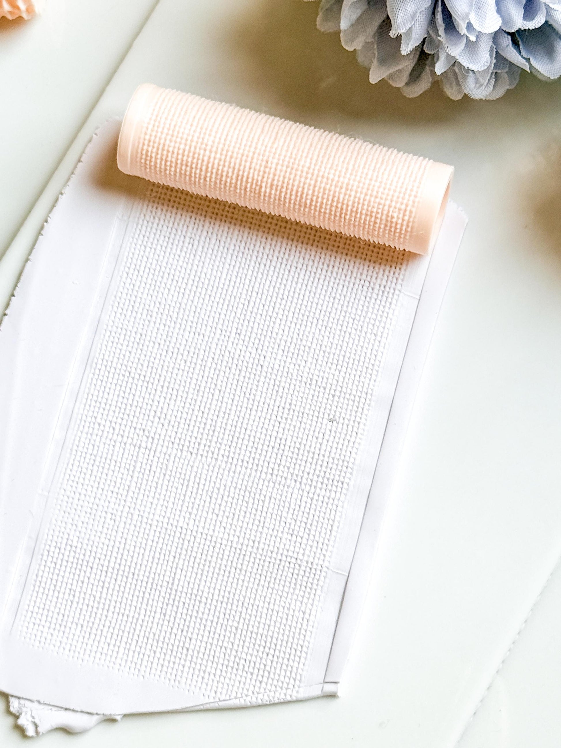 Fine Knit Embossing Roller – Linen Texture Roller for Polymer Clay