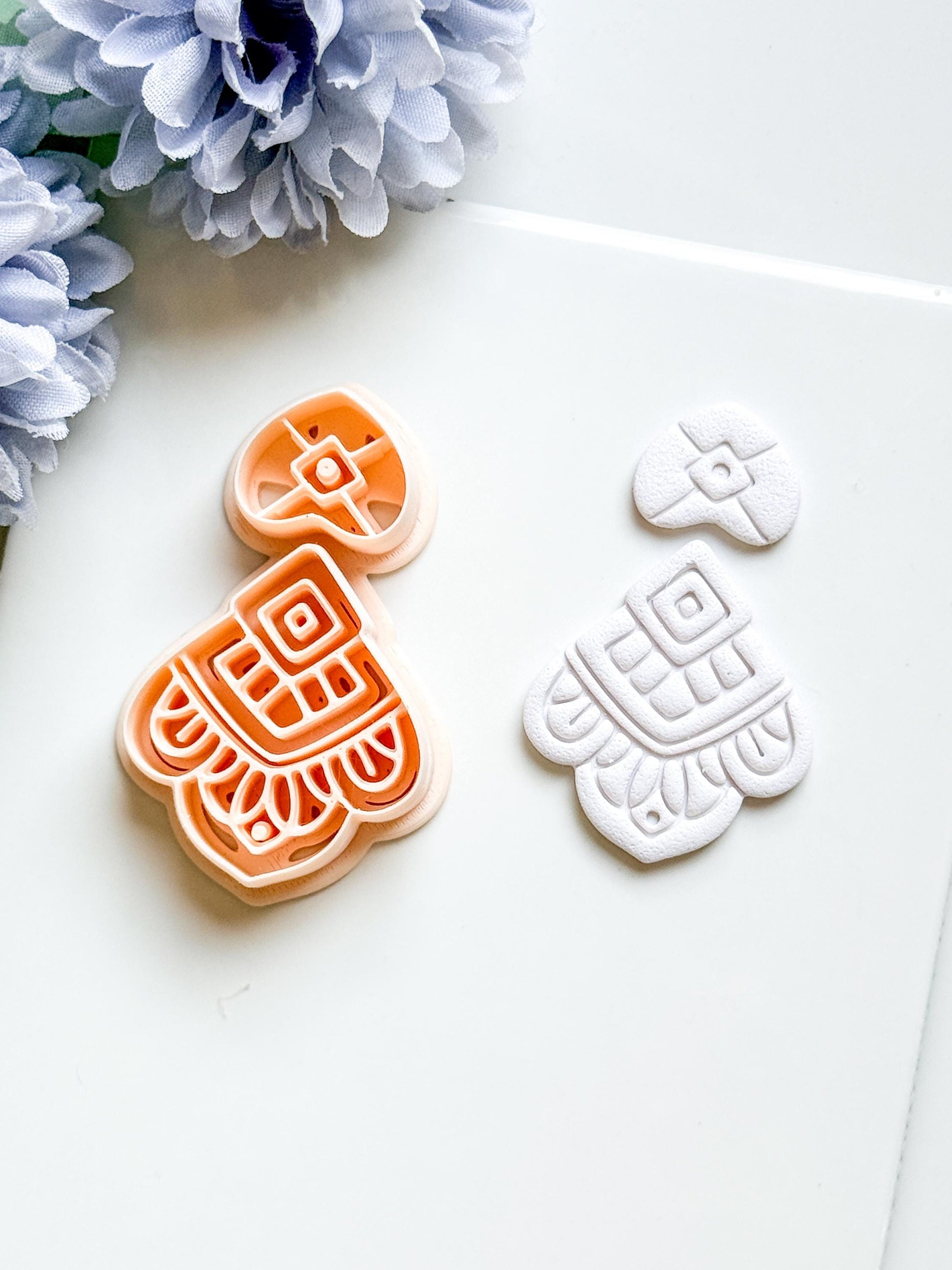 Elodie Clay Cutter: Layered Art Deco Polymer Clay Earring Shape