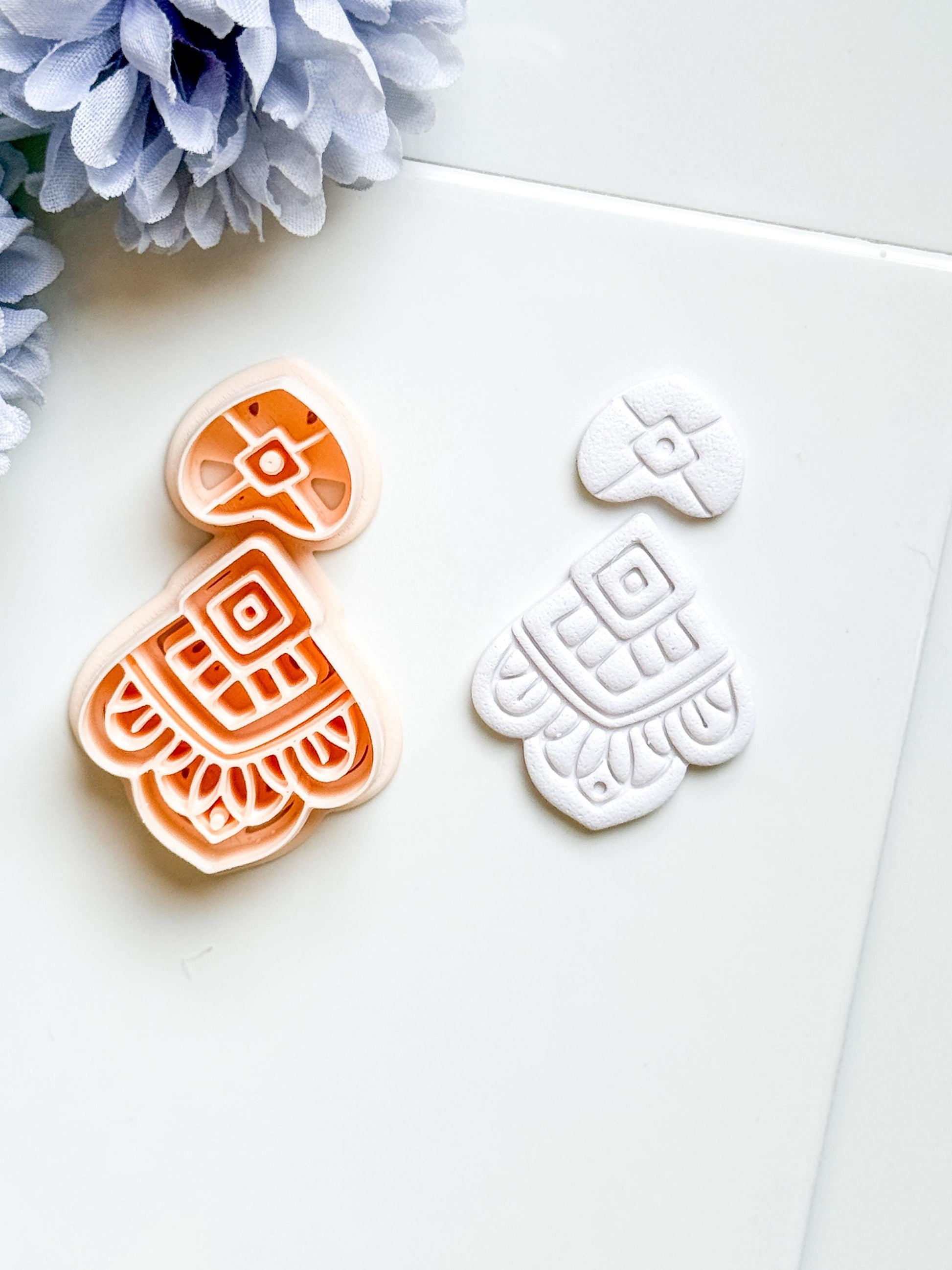 Elodie Clay Cutter: Layered Art Deco Polymer Clay Earring Shape