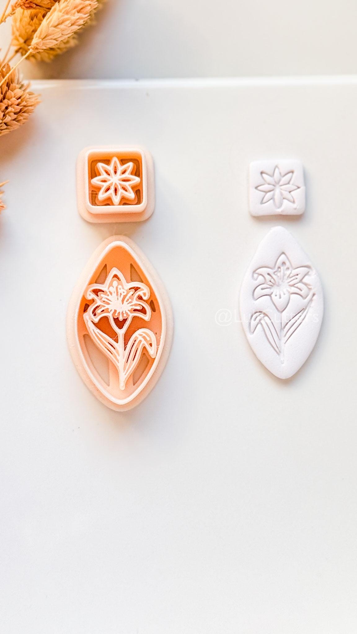 Wild Lilly Clay Cutter: Floral Drop Design