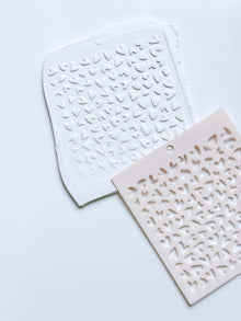 Love Sprinkle Hearts Stencil for Polymer Clay