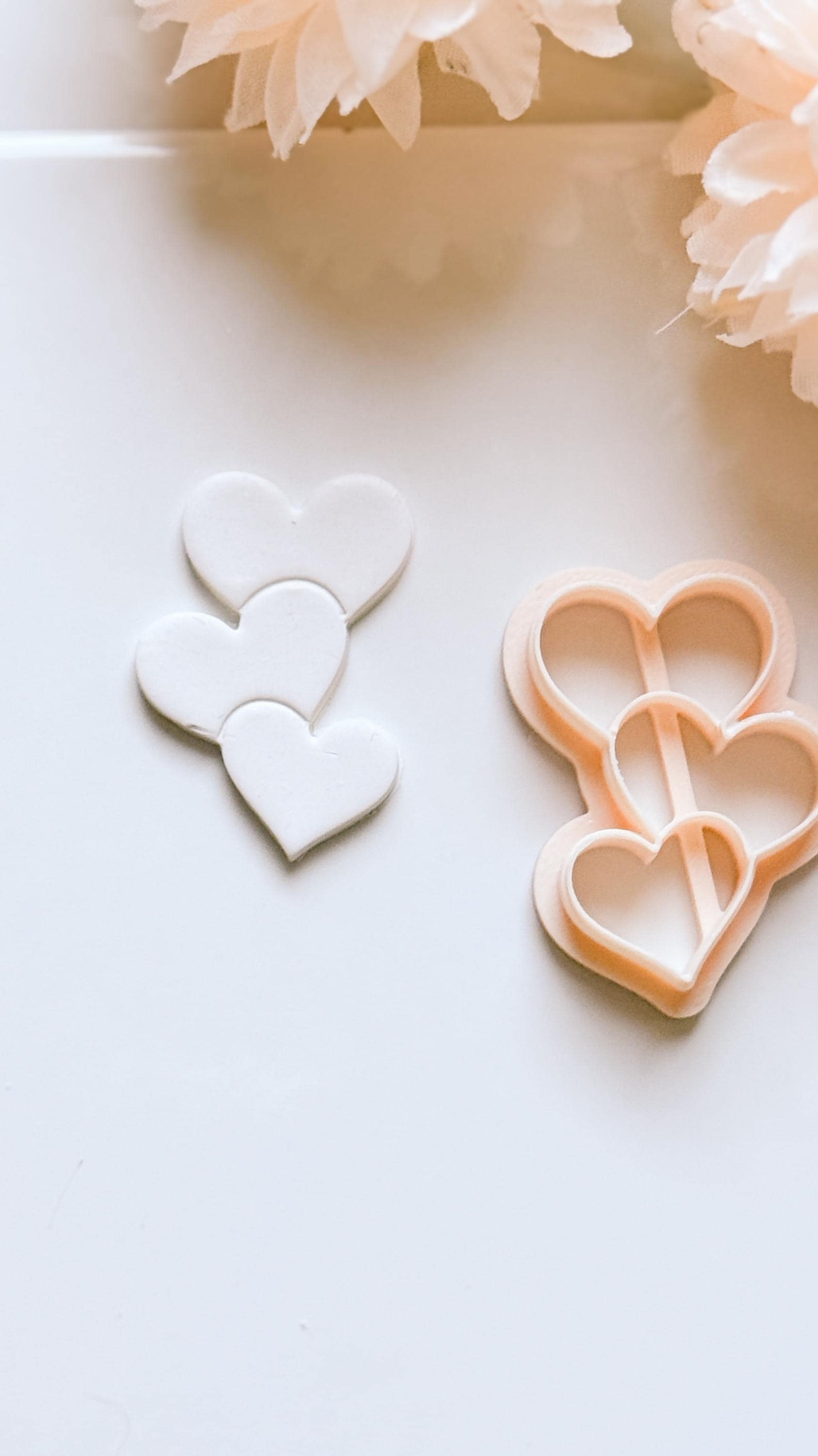 Stacked Hearts Trio Cutter for Polymer Clay