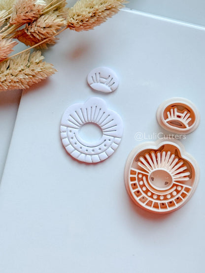 Romy Ray Clay Cutter: Sunburst Polymer Clay Earring Shapes