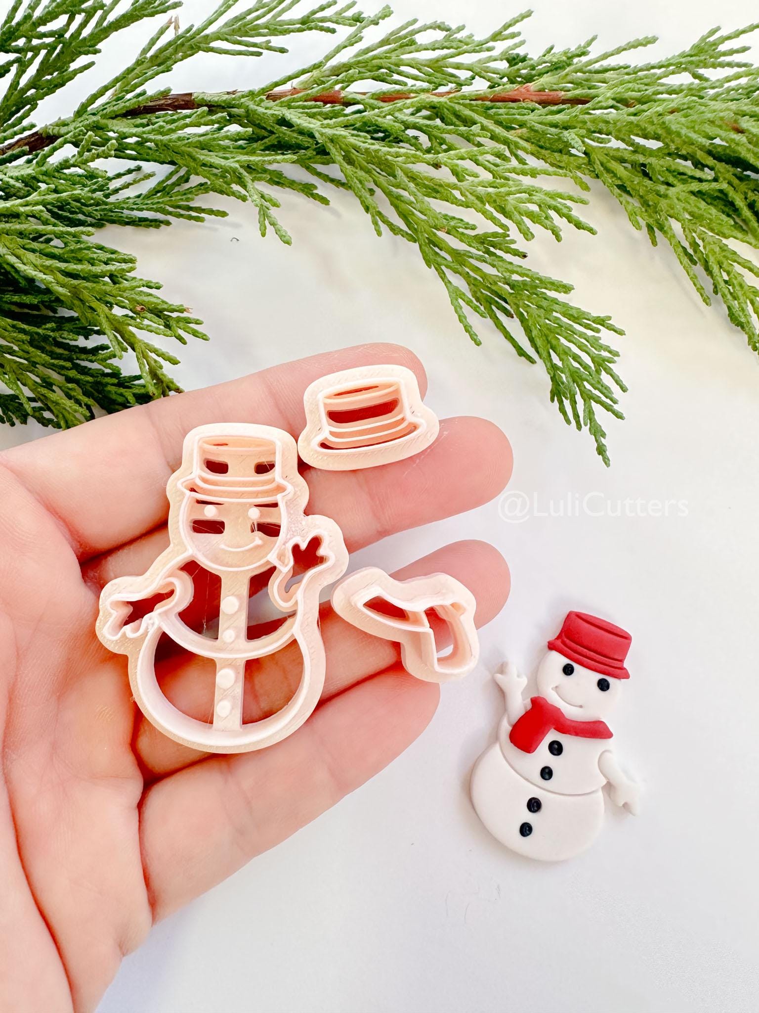 Chilly Chap Clay Cutter: Snowman Christmas Polymer Clay Tool