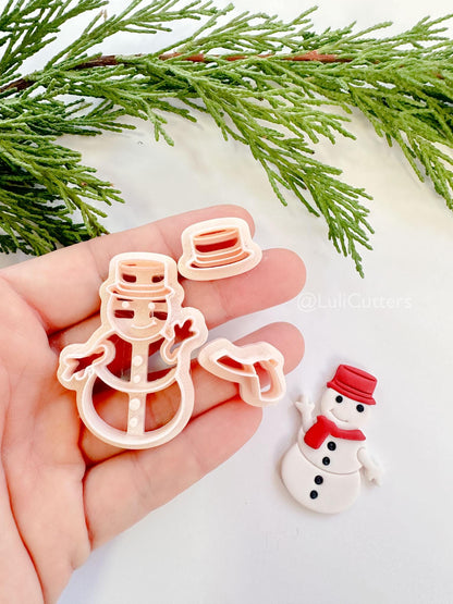 Chilly Chap Clay Cutter: Snowman Christmas Polymer Clay Tool