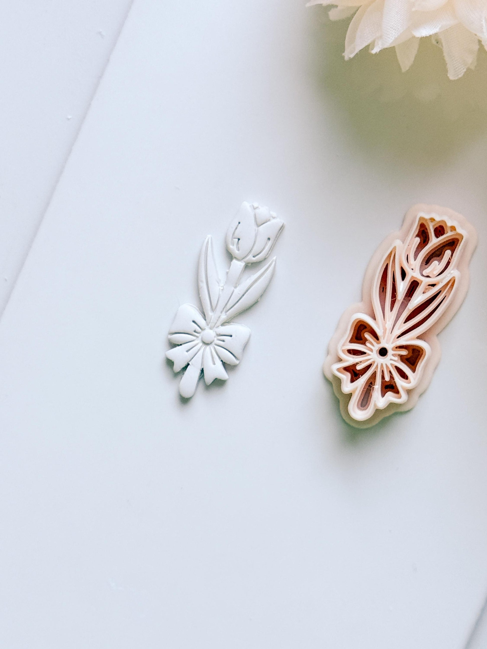 Tula Bloom Cutter: Tulip Drop Design for Polymer Clay Earrings