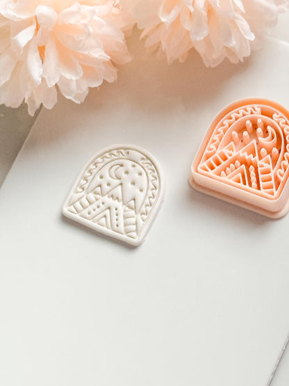 Sera View Clay Cutter: Arch Mountain & Moon Design