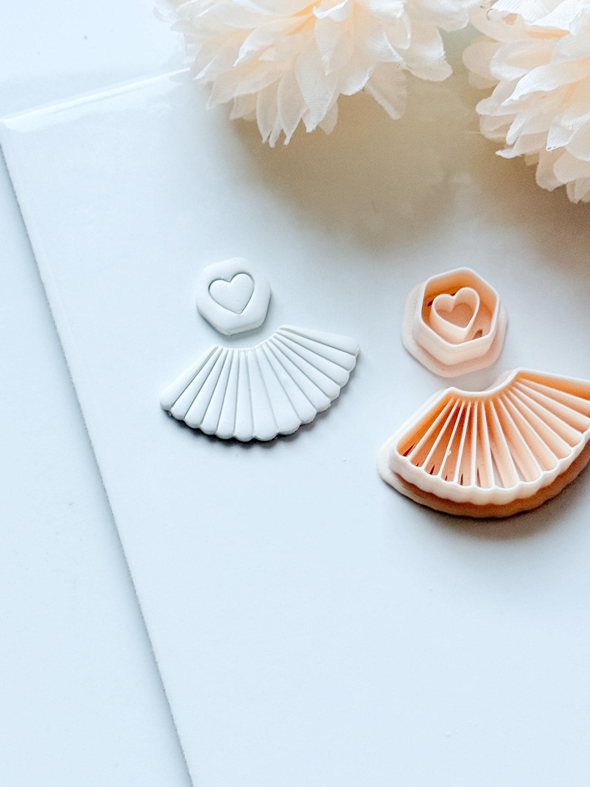 Fan of Love Clay Cutter: Heart Fan Shape