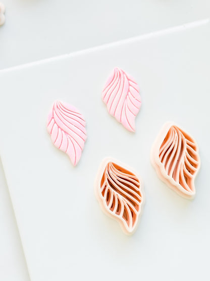 Leafy Waves Polymer Clay Cutter: Botanical Shapes