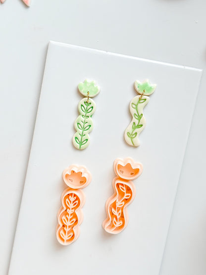 Sprig Set Clay Cutter: Botanical Vine Earring Shapes