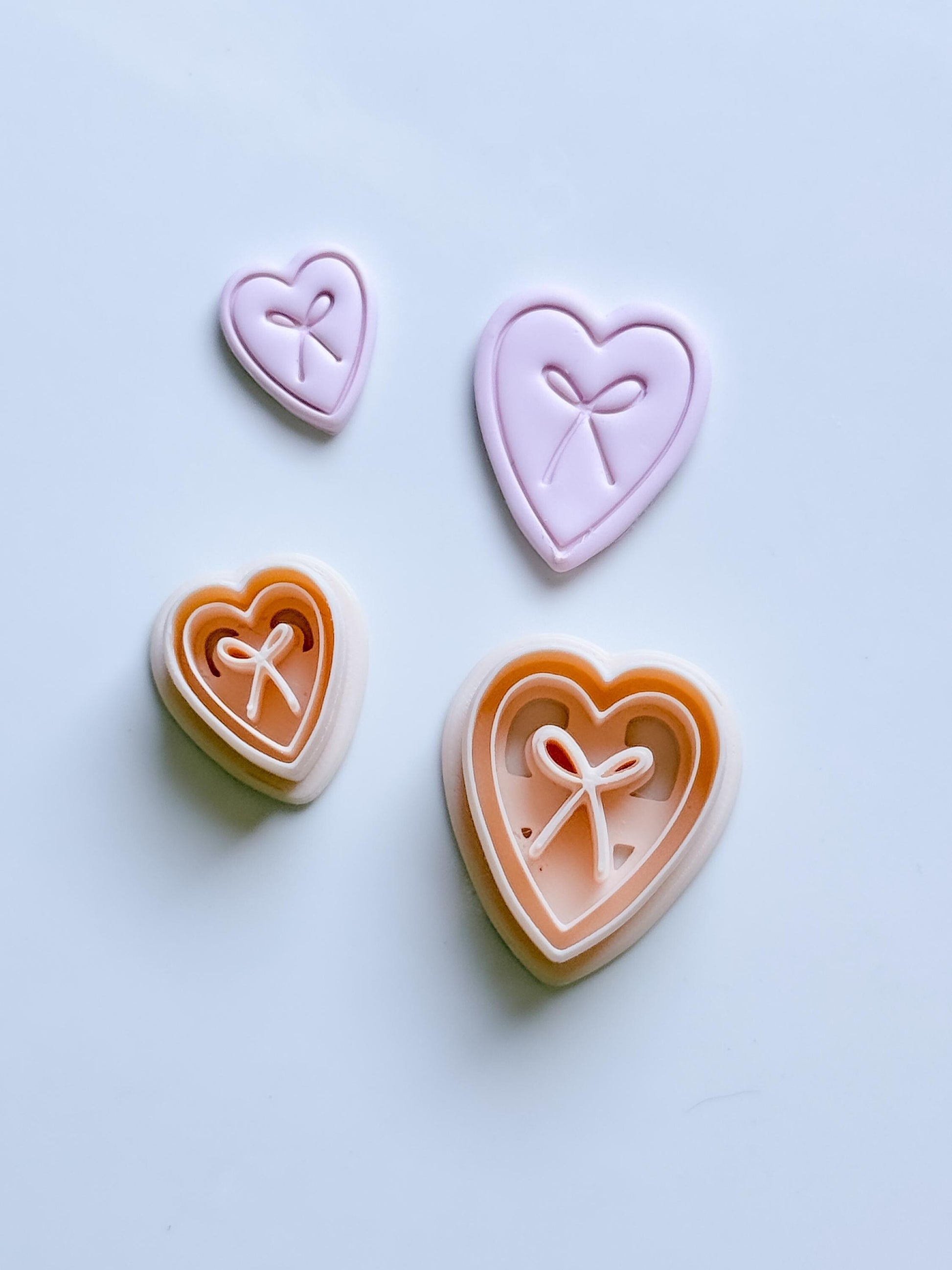 Liora Heart Clay Cutter: Bow Detail Heart