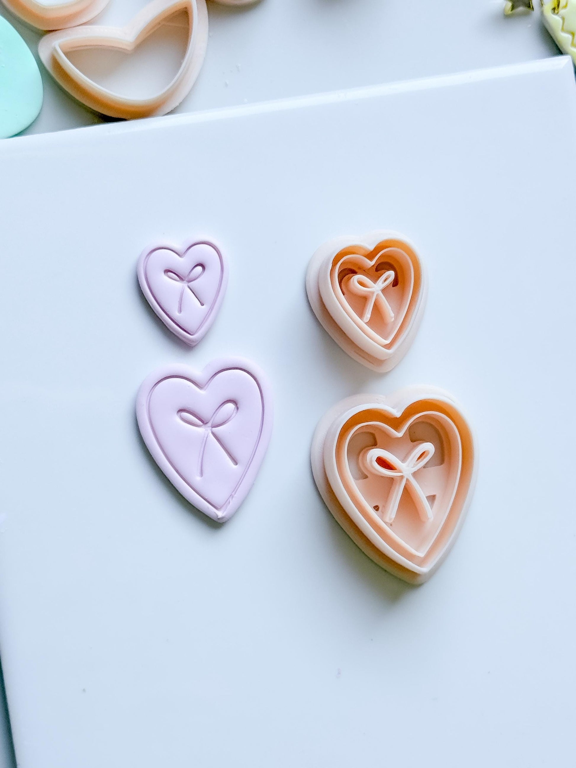 Liora Heart Clay Cutter: Bow Detail Heart
