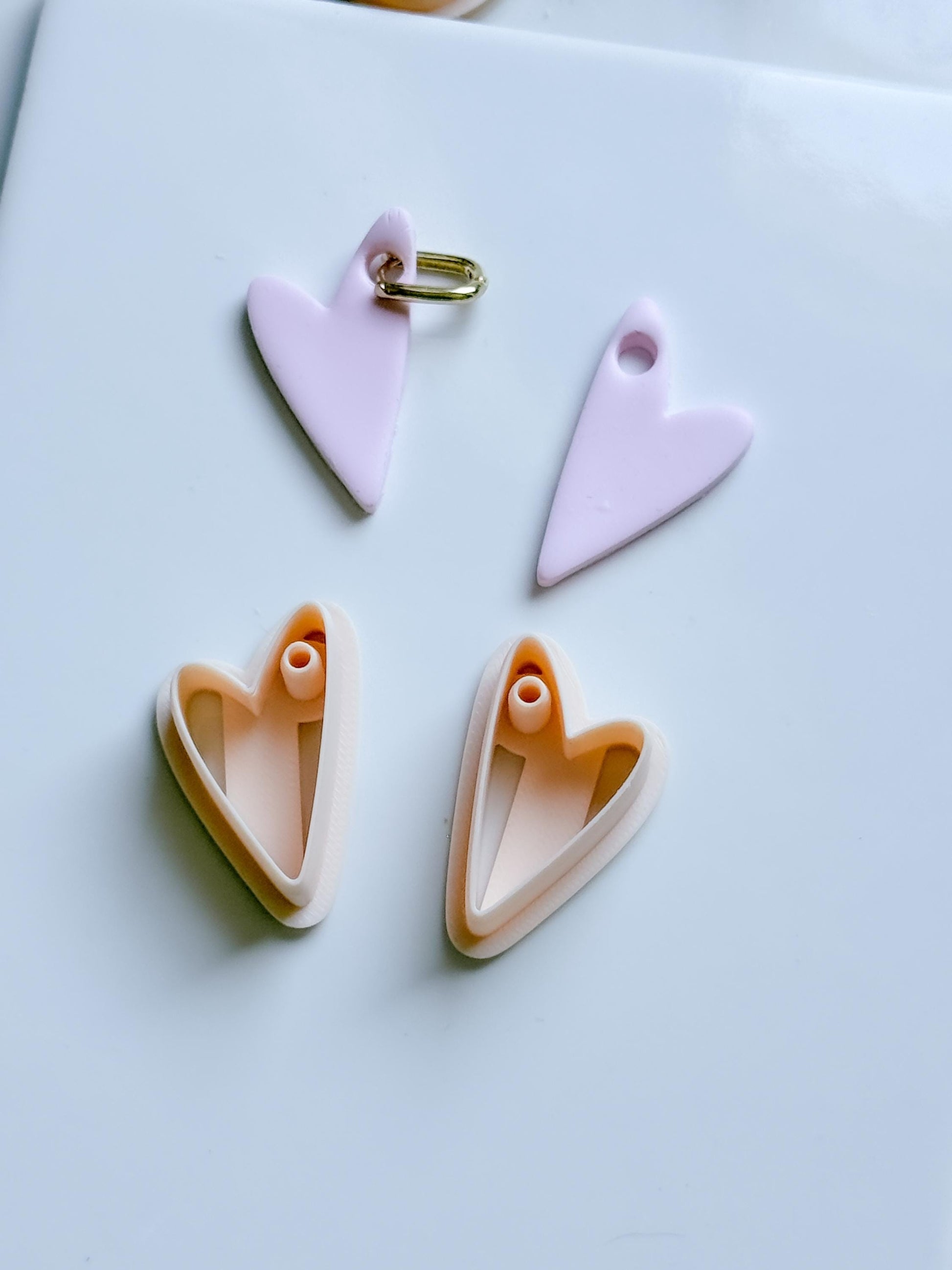 Interchangeable Hoop Heart Clay Cutter: Open Heart Silhouette