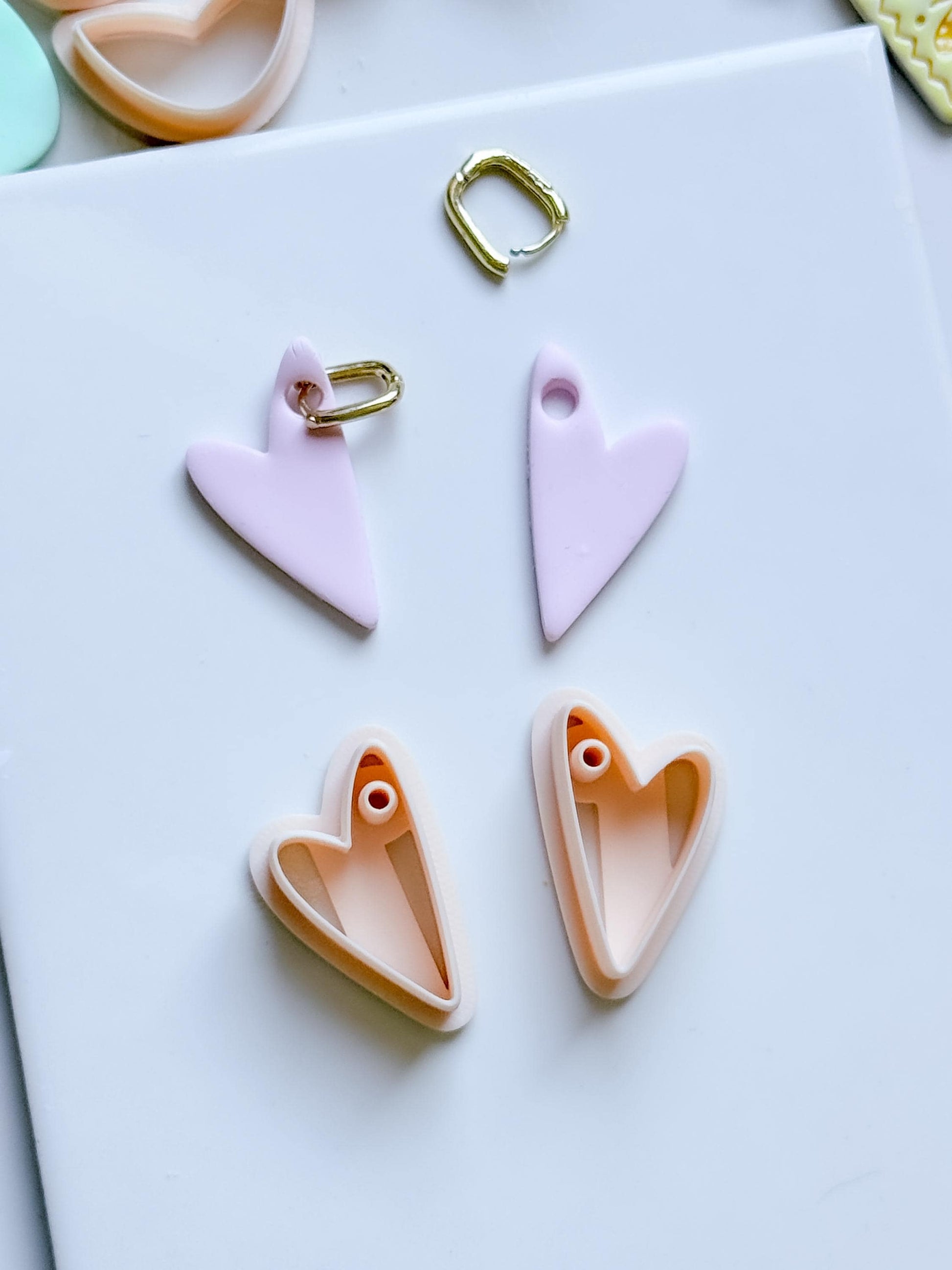Interchangeable Hoop Heart Clay Cutter: Open Heart Silhouette