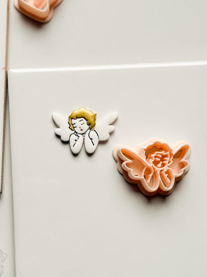Dreamy Cherub Clay Cutter: Angel Figure Design