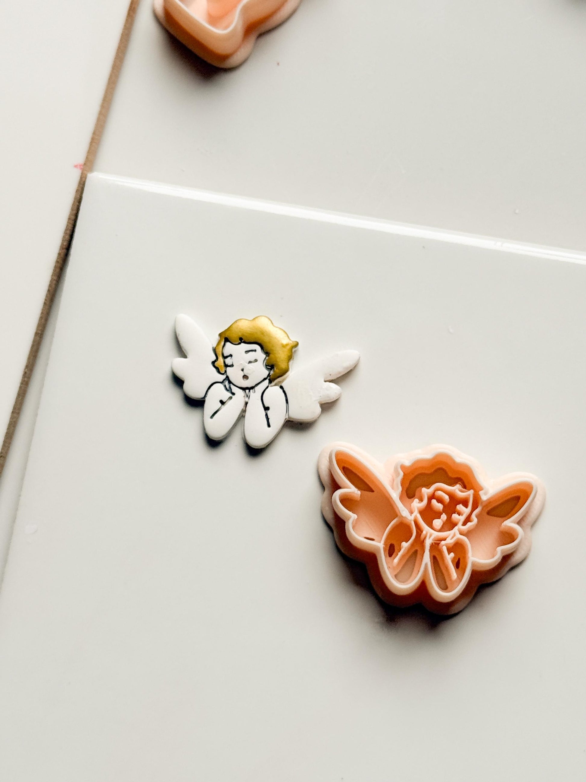 Dreamy Cherub Clay Cutter: Angel Figure Design