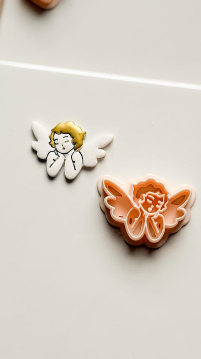 Dreamy Cherub Clay Cutter: Angel Figure Design