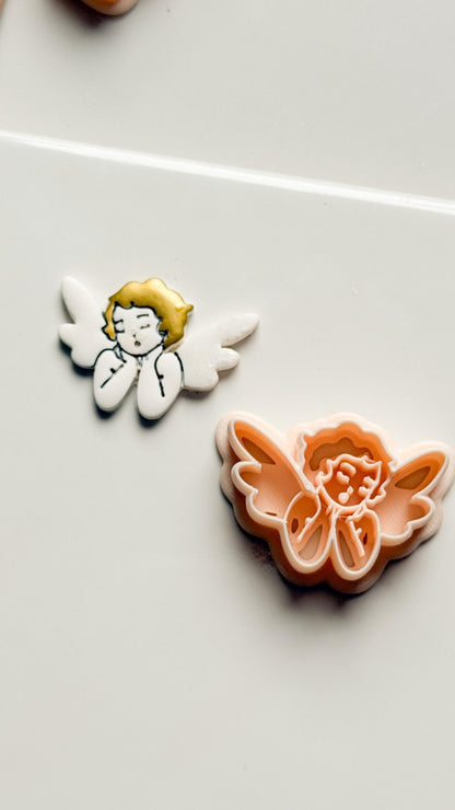 Dreamy Cherub Clay Cutter: Angel Figure Design