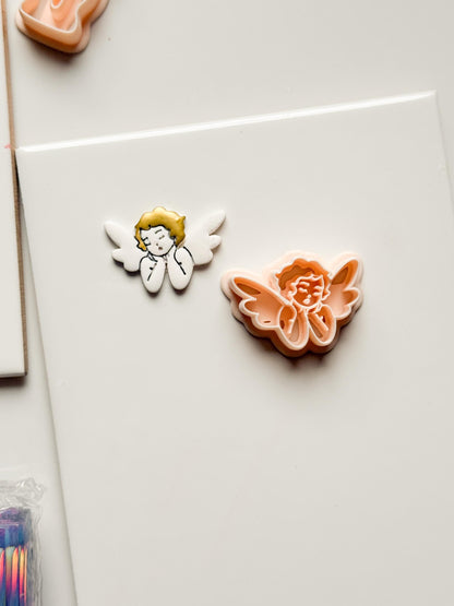 Dreamy Cherub Clay Cutter: Angel Figure Design