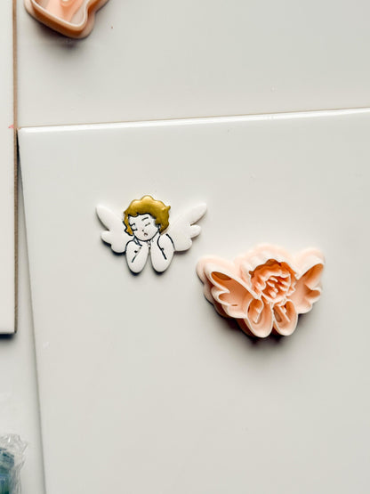 Dreamy Cherub Clay Cutter: Angel Figure Design