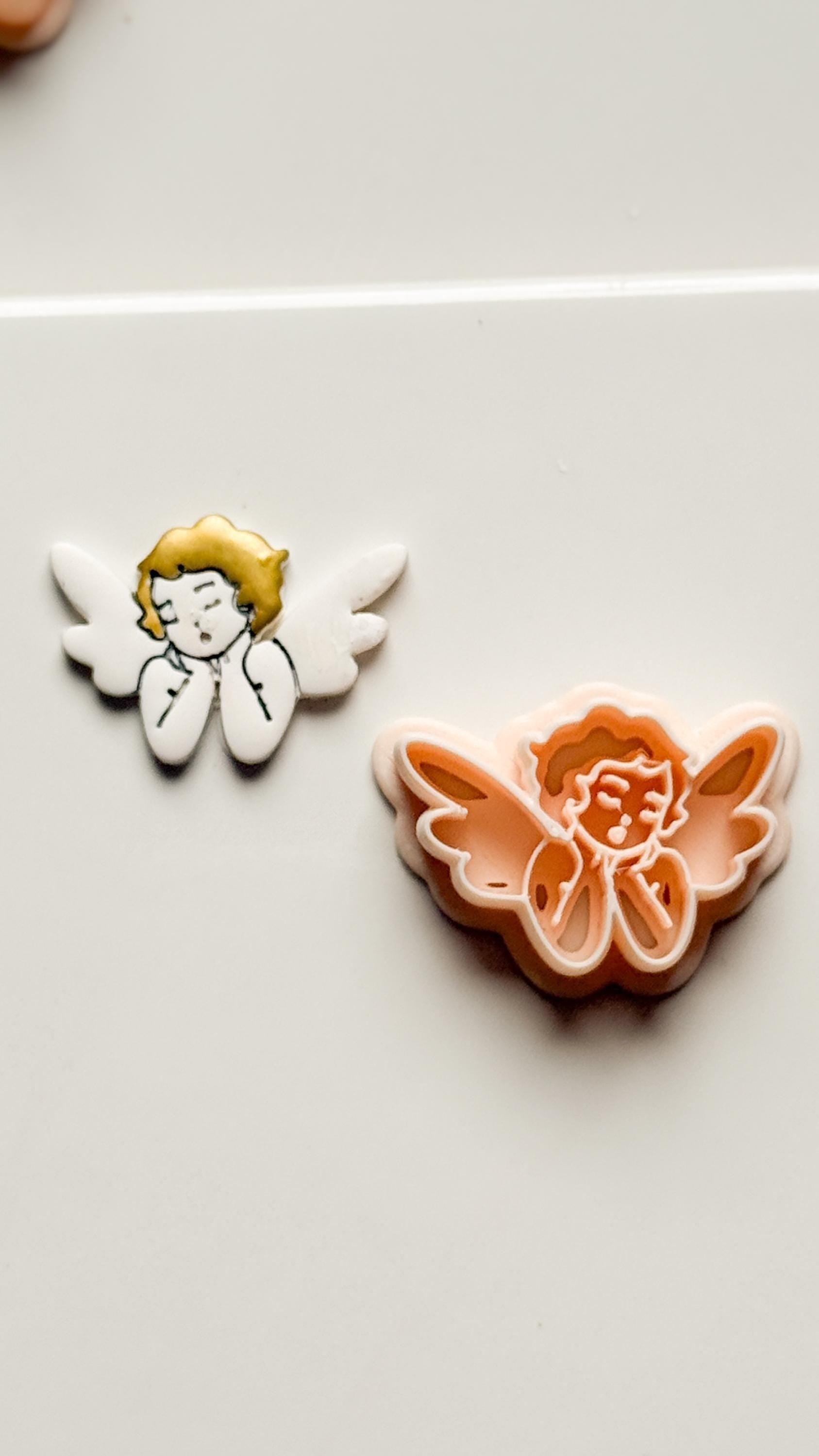 Dreamy Cherub Clay Cutter: Angel Figure Design
