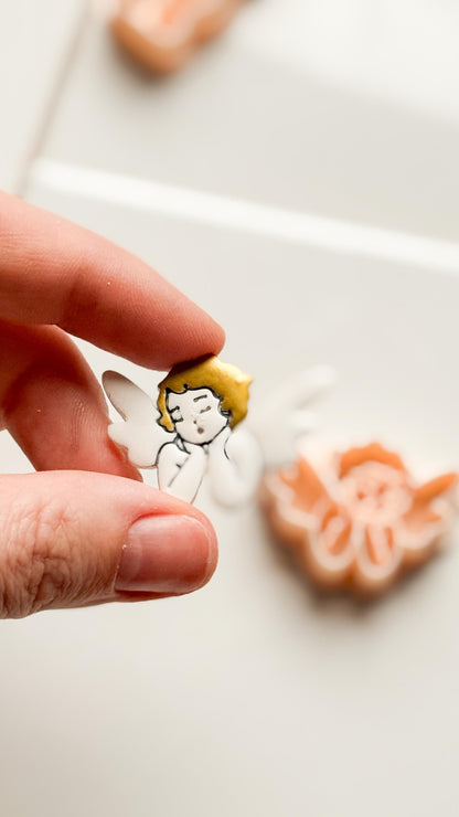 Dreamy Cherub Clay Cutter: Angel Figure Design