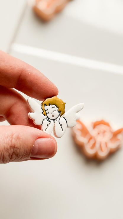 Dreamy Cherub Clay Cutter: Angel Figure Design