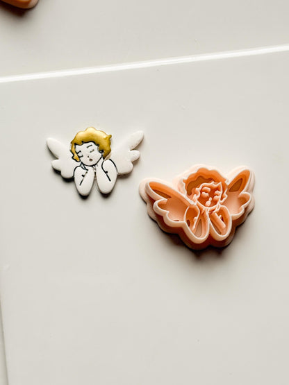 Dreamy Cherub Clay Cutter: Angel Figure Design